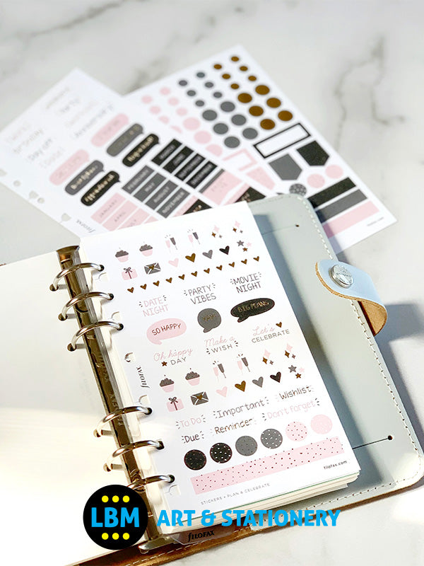 Filofax - Confetti Assorted Stickers Personal A5 Multifit Refill 132701 - LBM Art & Stationery Store