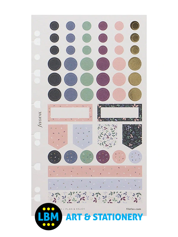 Filofax - Garden Assorted Stickers Personal A5 Multifit Refill 132741 - LBM Art & Stationery Store