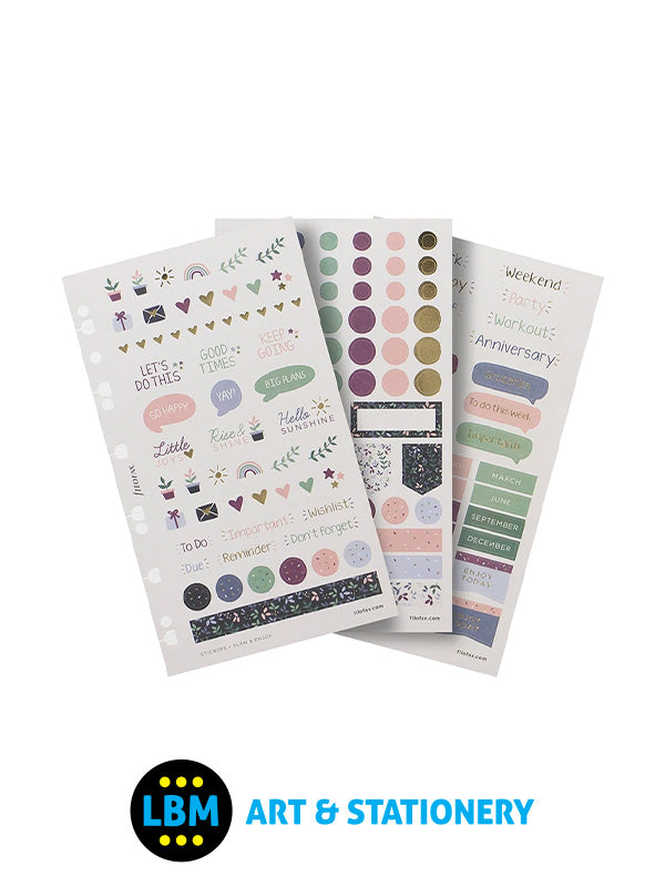 Filofax - Garden Assorted Stickers Personal A5 Multifit Refill 132741 - LBM Art & Stationery Store