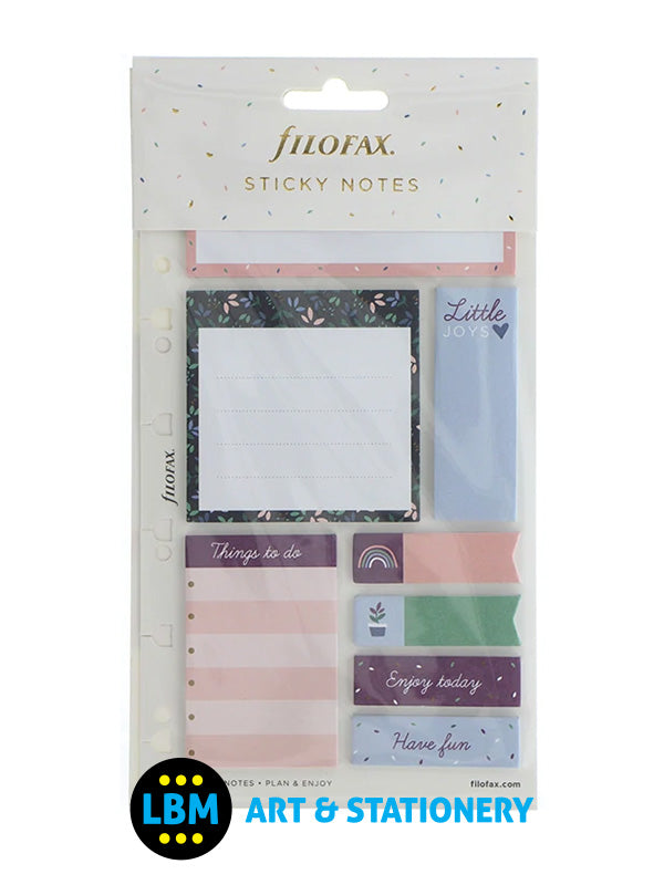 Filofax - Garden Assorted Sticky Note Set Personal A5 Multifit Refill 132742 - LBM Art & Stationery Store
