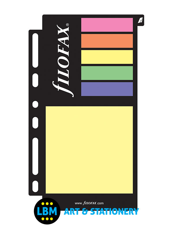 Filofax - Large Assorted Sticky Notes Personal A5 Deskfax & A4 Multifit 130136 - LBM Art & Stationery Store