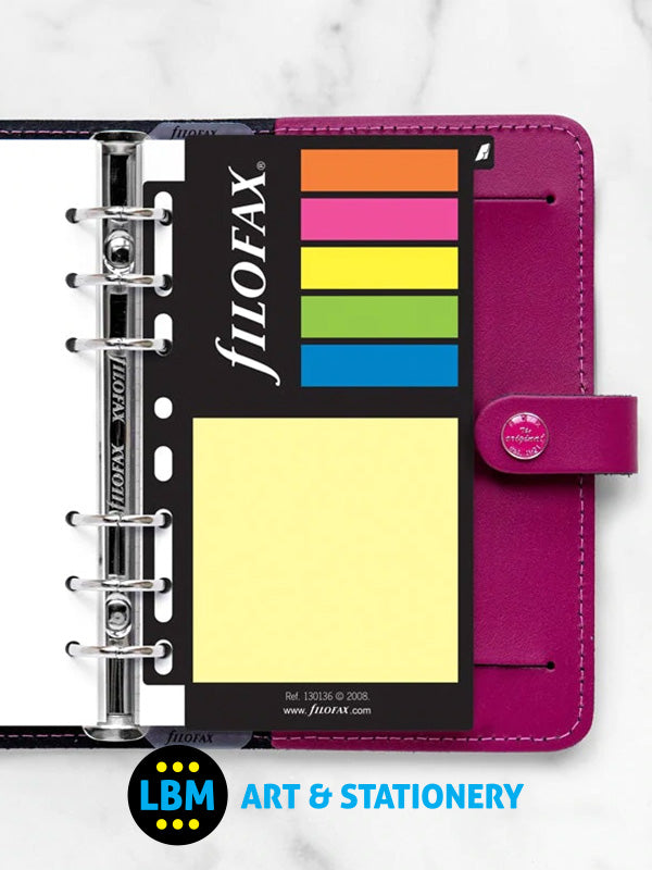 Filofax - Large Assorted Sticky Notes Personal A5 Deskfax & A4 Multifit 130136 - LBM Art & Stationery Store
