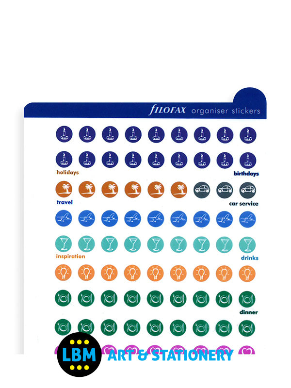 Filofax - Large Diary Personal Organiser Stickers Refill Personal A5 130137 - LBM Art & Stationery Store