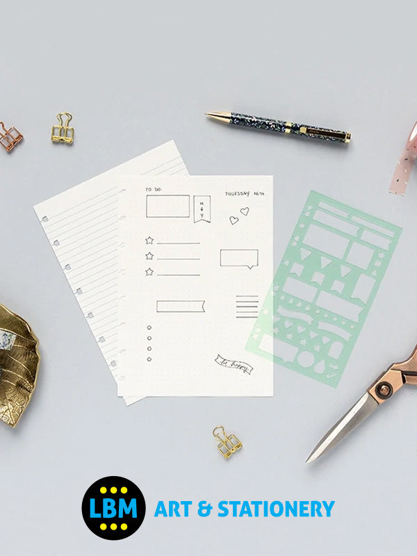 Filofax - Personal Size Planning Stencil Multifit Refill 132780 - LBM Art & Stationery Store