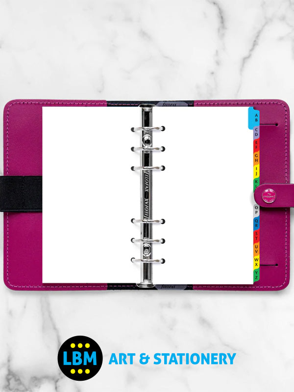 Filofax - Personal size A-Z Index Multi Coloured Divider Organiser Refill 131608 - LBM Art & Stationery Store