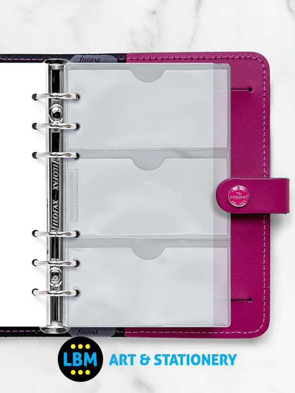 Filofax - Personal size Business Card Holder Insert Organiser Refill 133616 - LBM Art & Stationery Store