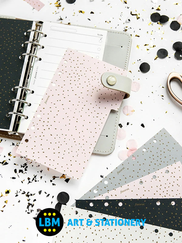 Filofax - Personal size Confetti design 6-Part Plastic Divider Refill 132703 - LBM Art & Stationery Store