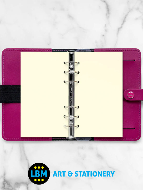 Filofax - Personal size Cotton Cream Plain Blank Notepaper Refill Insert 132453 - LBM Art & Stationery Store