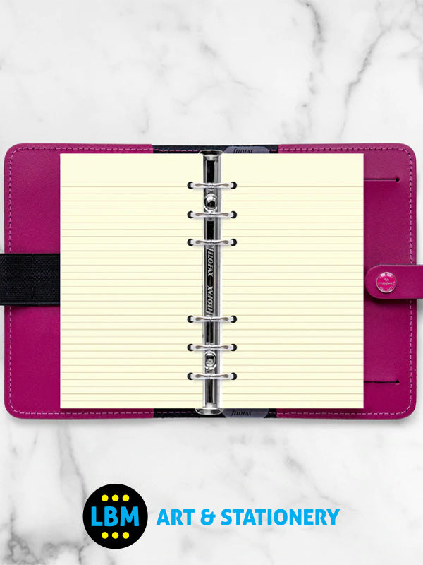 Filofax - Personal size Cotton Cream Ruled Lined Notepaper Insert Refill 133053 - LBM Art & Stationery Store