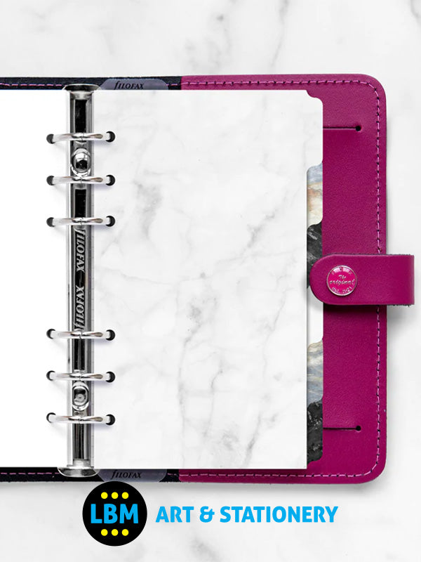 Filofax - Personal size Marble Coloured Index 6-Part Blank Tab Refill 132676 - LBM Art & Stationery Store