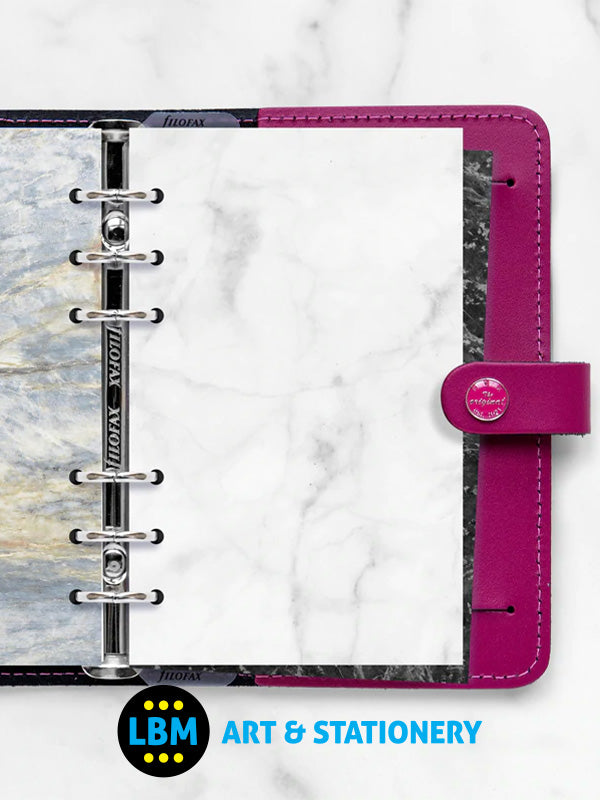 Filofax - Personal size Marble Plain Paper Assorted Colours Insert Refill 132675 - LBM Art & Stationery Store
