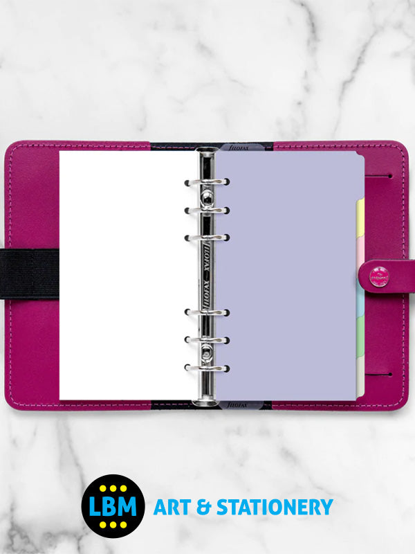 Filofax - Personal size Pastel Coloured 6 Blank Tabs Indices Insert Refill 132674 - LBM Art & Stationery Store