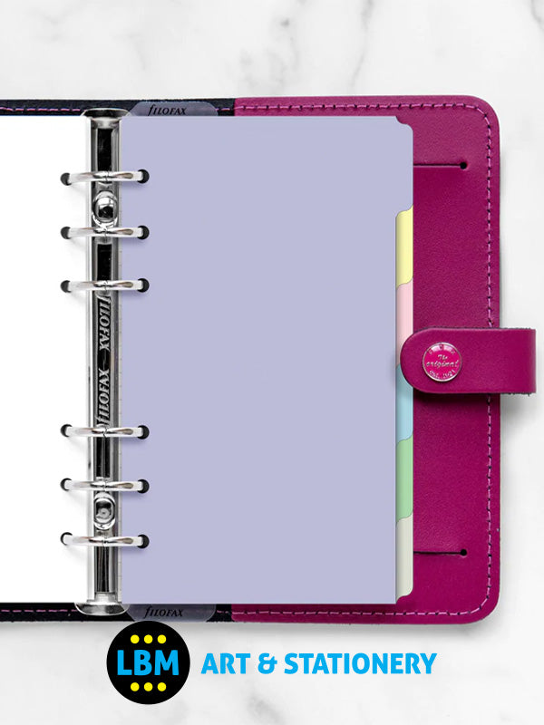 Filofax - Personal size Pastel Coloured 6 Blank Tabs Indices Insert Refill 132674 - LBM Art & Stationery Store