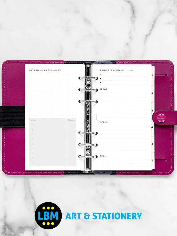Filofax - Personal size Projects & Goals Tracker Notepaper Organiser Refill 132686 - LBM Art & Stationery Store