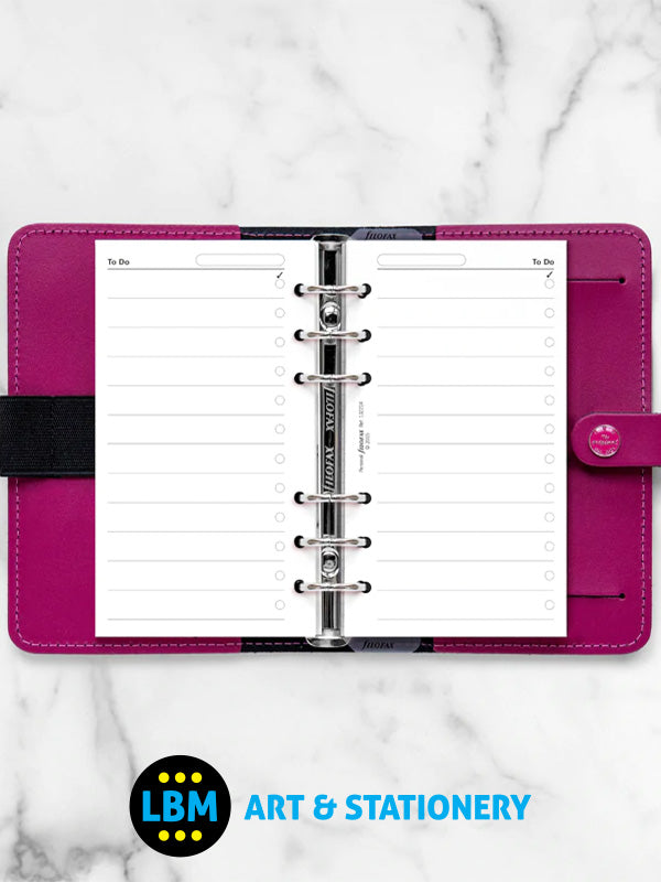Filofax - Personal size To Do Notepaper Organiser Refill 132204 - LBM Art & Stationery Store