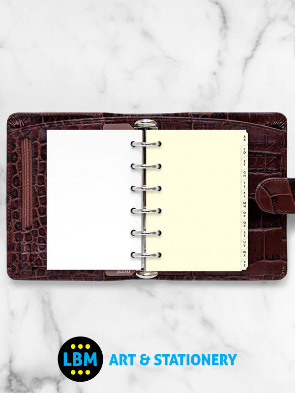 Filofax - Pocket size A-Z Alphabetical Index Cream Divider Refill 211664 - LBM Art & Stationery Store