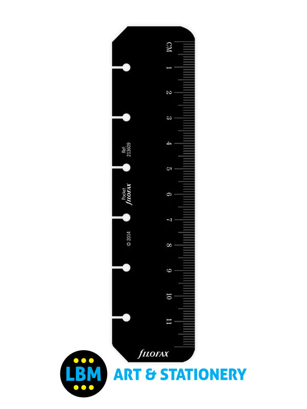 Filofax - Pocket size Black Ruler Today Page Marker Organiser Refill 213609 - LBM Art & Stationery Store