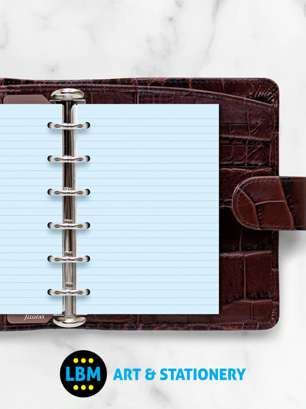 Filofax - Pocket size Blue Ruled Lined Notepaper Sheets Organiser Refill 213001 - LBM Art & Stationery Store