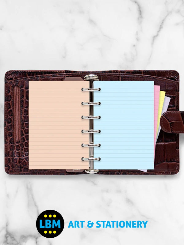 Filofax - Pocket size Classic Coloured Notepaper Ruled Refill Insert 210508 - LBM Art & Stationery Store