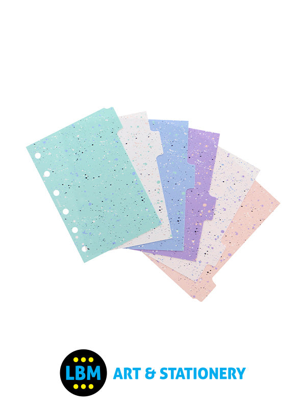 Filofax - Pocket size Expressions design 6-Part Plastic Divider Refill 132724 - LBM Art & Stationery Store