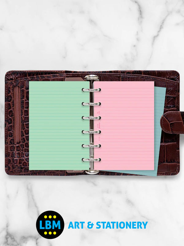Filofax - Pocket size Fashion Coloured Ruled Notepaper Organiser Refill 210507 - LBM Art & Stationery Store