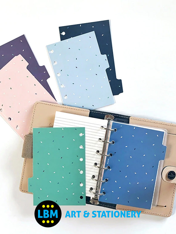Filofax - Pocket size Garden design 6-Part Plastic Divider Refill 132744 - LBM Art & Stationery Store