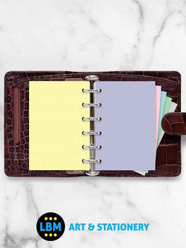 Filofax - Pocket size Pastel Dotted Paper Assorted Colours Insert Refill 132641 - LBM Art & Stationery Store