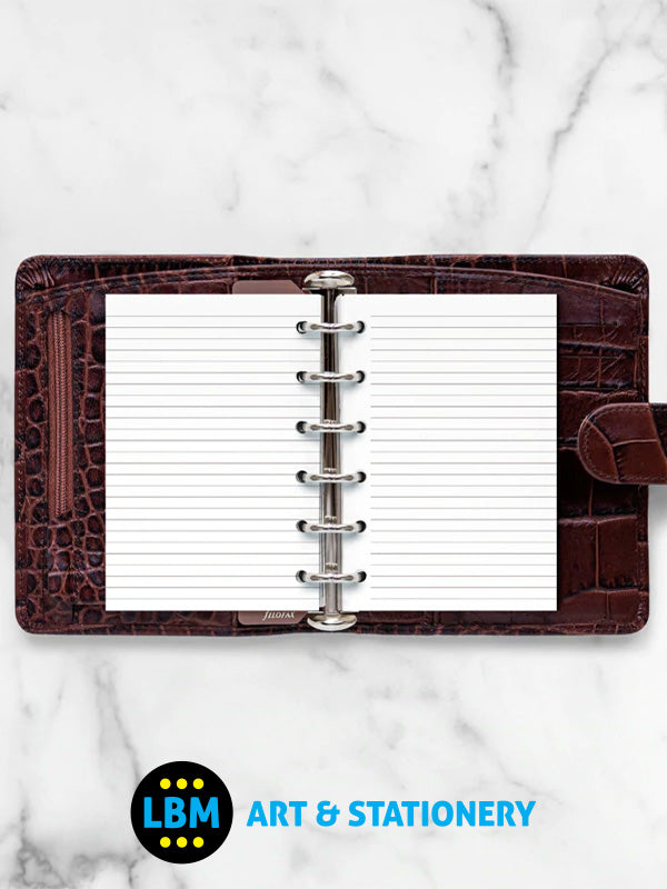 Filofax - Pocket size White Ruled Lined Notepad Insert Organiser Refill 212210 - LBM Art & Stationery Store