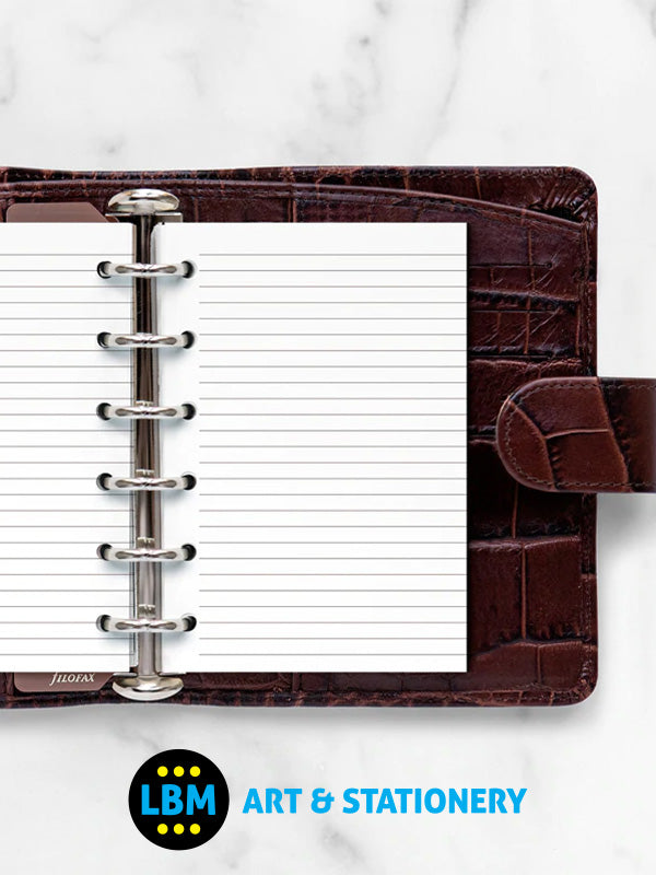 Filofax - Pocket size White Ruled Lined Notepad Insert Organiser Refill 212210 - LBM Art & Stationery Store