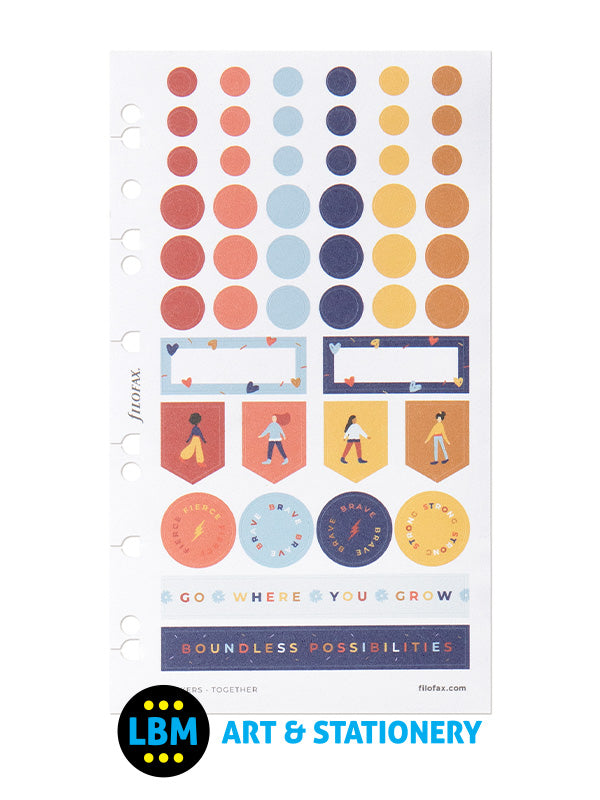 Filofax - Together Assorted Stickers Personal A5 Multifit Refill 132805 - LBM Art & Stationery Store