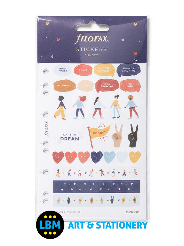 Filofax - Together Assorted Stickers Personal A5 Multifit Refill 132805 - LBM Art & Stationery Store