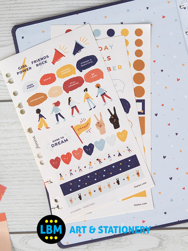 Filofax - Together Assorted Stickers Personal A5 Multifit Refill 132805 - LBM Art & Stationery Store