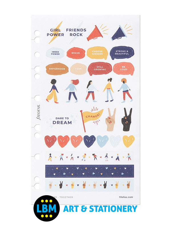 Filofax - Together Assorted Stickers Personal A5 Multifit Refill 132805 - LBM Art & Stationery Store