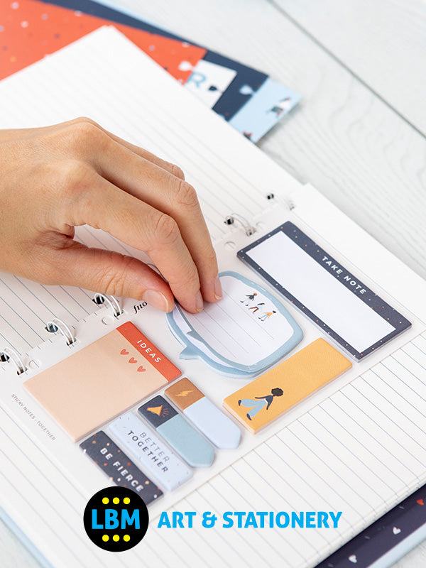 Filofax - Together Assorted Sticky Note Set Personal A5 Multifit Refill 132806 - LBM Art & Stationery Store