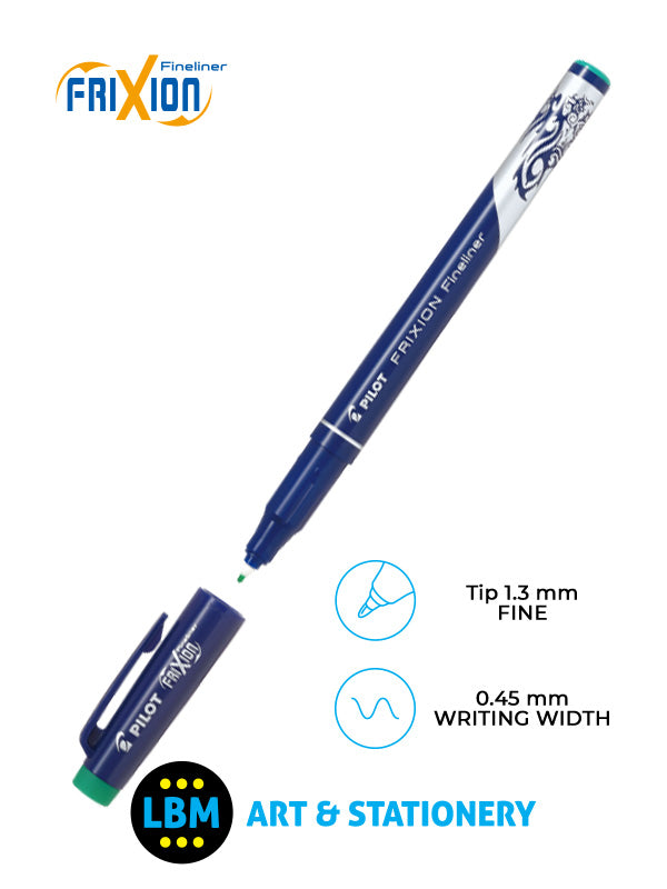Pilot - FriXion Erasable Fineliner Pen 1.3mm Tip - Choose Colour - SW-FF - LBM Art & Stationery Store