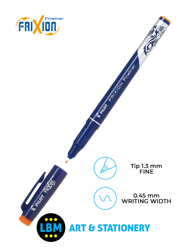 Pilot - FriXion Erasable Fineliner Pen 1.3mm Tip - Choose Colour - SW-FF - LBM Art & Stationery Store