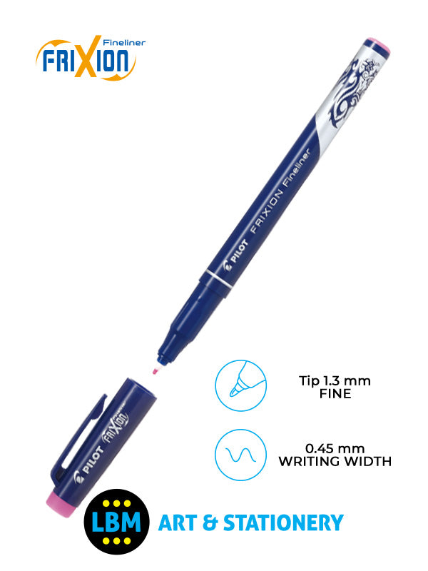 Pilot - FriXion Erasable Fineliner Pen 1.3mm Tip - Choose Colour - SW-FF - LBM Art & Stationery Store