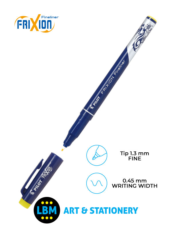 Pilot - FriXion Erasable Fineliner Pen 1.3mm Tip - Choose Colour - SW-FF - LBM Art & Stationery Store
