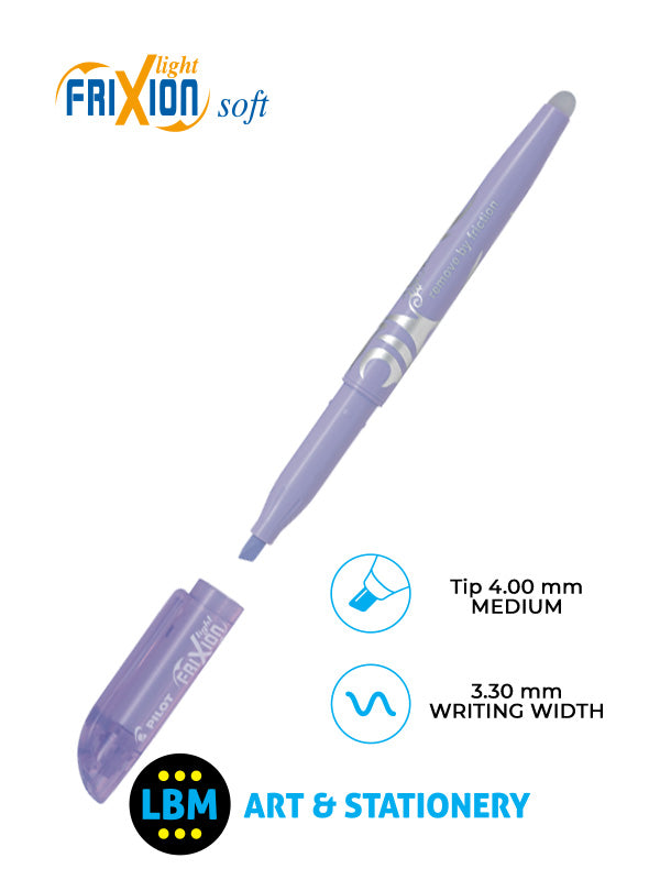 Pilot - FriXion Light Soft Erasable Highlighter Pen 4.0mm Tip - Choose Colour - SW-FL-SOFT - LBM Art & Stationery Store