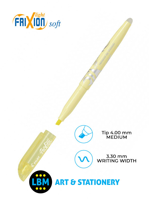 Pilot - FriXion Light Soft Erasable Highlighter Pen 4.0mm Tip - Choose Colour - SW-FL-SOFT - LBM Art & Stationery Store