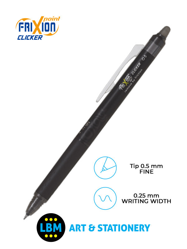 Pilot - FriXion Point Clicker Erasable Rollerball Pen 0.5mm Tip - Choose Colour - BLRT-FRP5 - LBM Art & Stationery Store