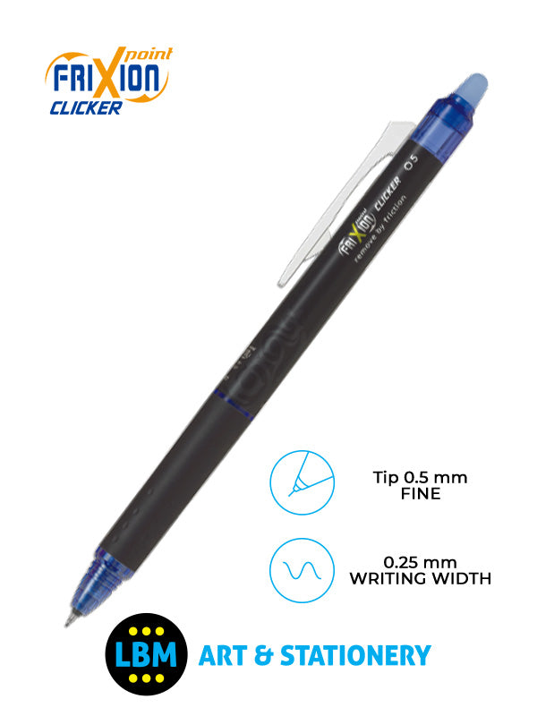 Pilot - FriXion Point Clicker Erasable Rollerball Pen 0.5mm Tip - Choose Colour - BLRT-FRP5 - LBM Art & Stationery Store