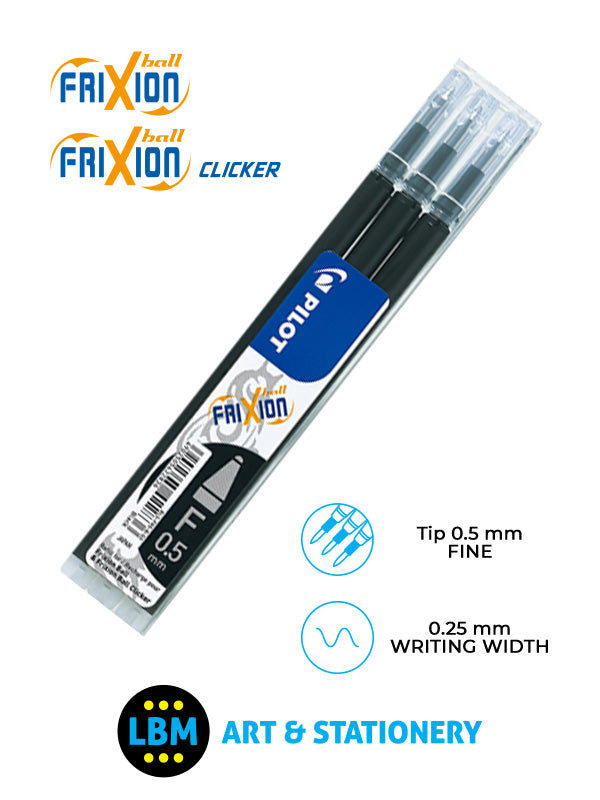Pilot Frixion Ball Ball Clicker Refills 3-Pack Tip BLS-FR5