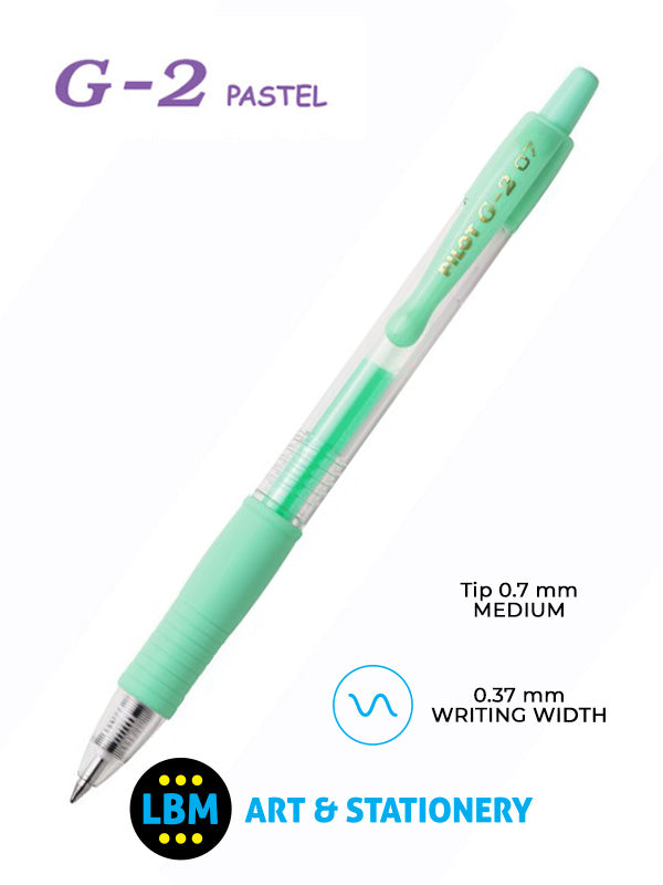 Pilot - G-207 Pastel Retractable Rollerball Pen - Choose Colour - BL-G2-7 - LBM Art & Stationery Store