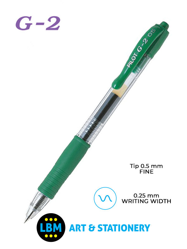 Pilot - G-205 Retractable Rollerball Pen - Choose Colour - BL-G2-5 - LBM Art & Stationery Store