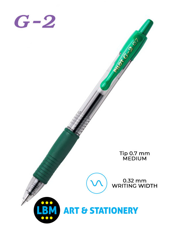 Pilot - G-207 Retractable Rollerball Pen - Choose Colour - BL-G2-7 - LBM Art & Stationery Store