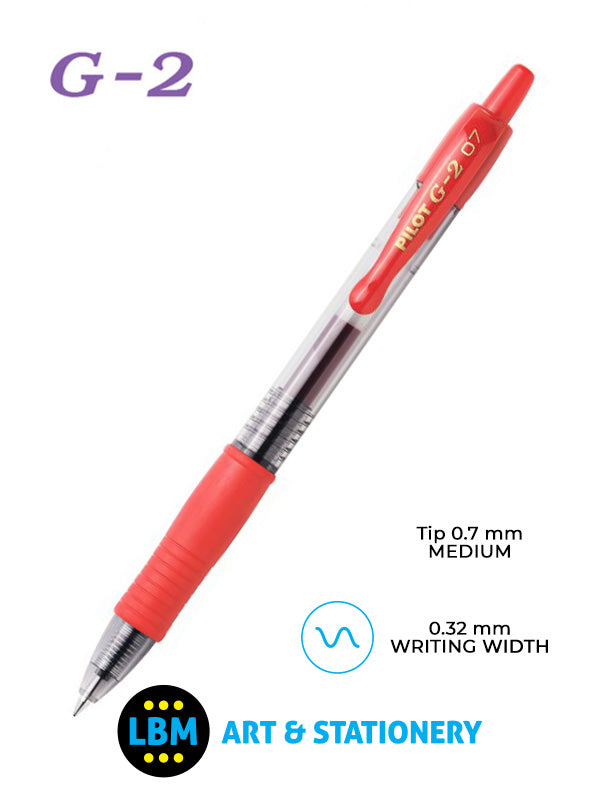 Pilot - G-207 Retractable Rollerball Pen - Choose Colour - BL-G2-7 - LBM Art & Stationery Store
