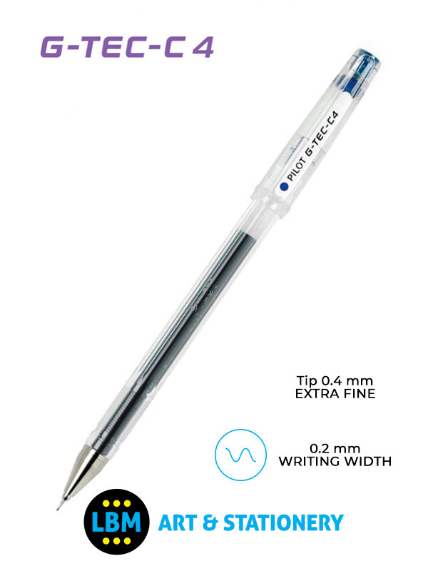 Pilot - G-Tec-C4 Microball Rollerball Pen - Choose Colour - BL-GC4 - LBM Art & Stationery Store