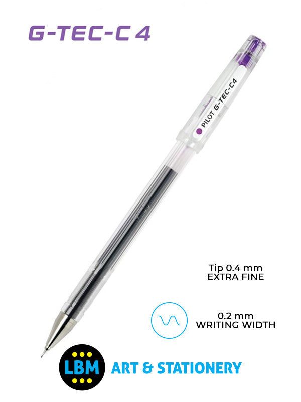 Pilot - G-Tec-C4 Microball Rollerball Pen - Choose Colour - BL-GC4 - LBM Art & Stationery Store