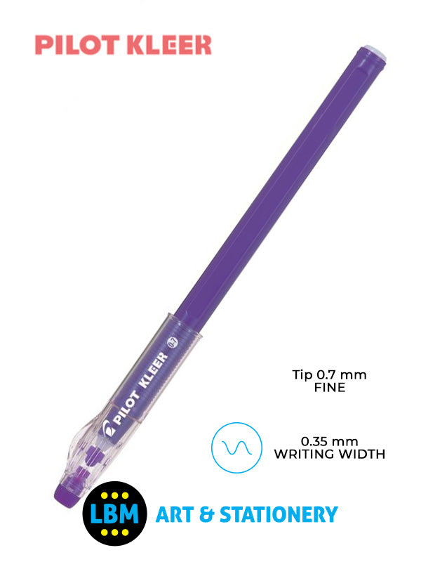Pilot - KLEER Erasable Ballpoint Pen - Choose Colour - BL-LFP7 - LBM Art & Stationery Store